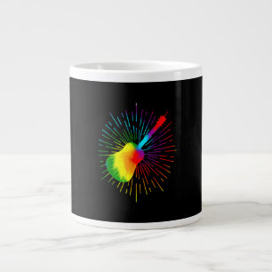 Tie Dye Guitar Music Design Colourful Guitarist Large Coffee Mug