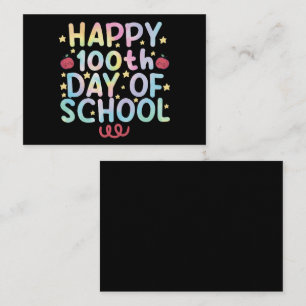 Tie Dye Happy 100th Day Of School Teacher Student Card
