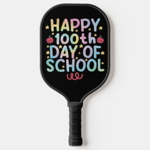 Tie Dye Happy 100th Day Of School Teacher Student  Pickleball Paddle