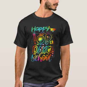Tie Dye Happy 100th Day Of School Teacher Student T-Shirt