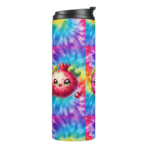 Tie-Dye Happy Dragon Fruit Thermal Tumbler