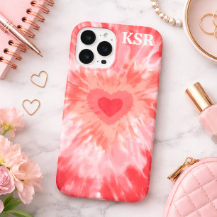 Tie Dye Heart Monogram  Case-Mate iPhone 14 Plus Case