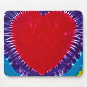 Tie Dye Heart Mouse Pad