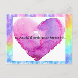 Tie-Dye Heart Wedding Invitation