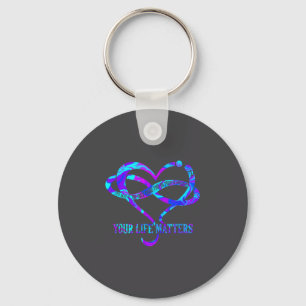 Tie Dye Heart Your Life S Suicide Prevention Aware Key Ring