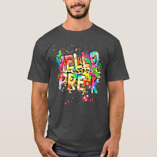 Tie Dye Hello PreK Teacher Kids First Day of Schoo T-Shirt