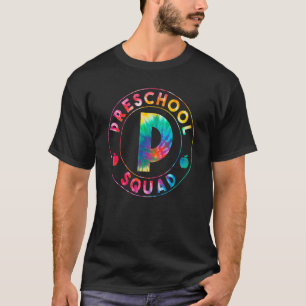 Tie Dye Hello Preschool Squad First Day Of School  T-Shirt