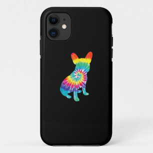 Tie Dye Hippie French Bulldog Gift For Dog Lover iPhone 11 Case