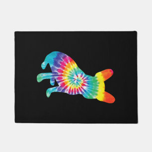 Tie Dye Hippie French Bulldog Gift For Dog Lover Doormat