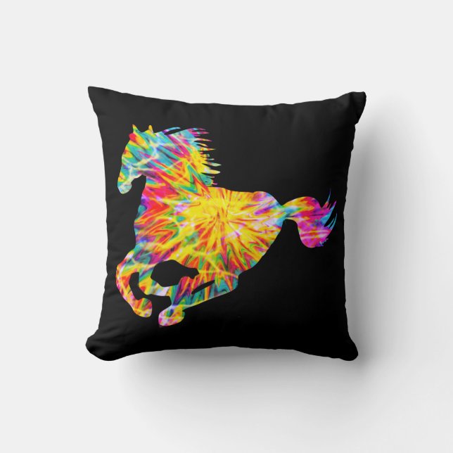 TIE DYE HORSE CUSHION (Front)