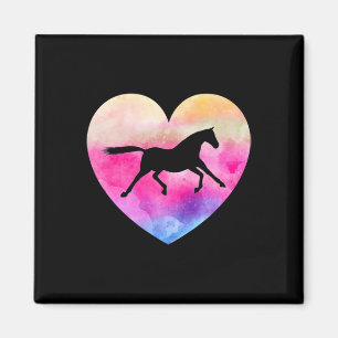 Tie Dye Horse Funny Horseback Riding Hippie Costum Magnet