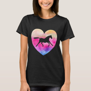 Tie Dye Horse Funny Horseback Riding Hippie Costum T-Shirt