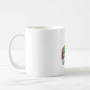 Tie Dye Horse Vintage Engraving Vector Art Coffee Mug