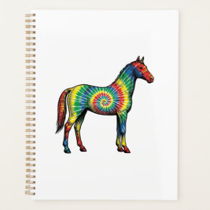 Tie Dye Horse Vintage Engraving Vector Art Planner