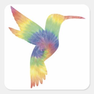 Tie Dye Hummingbird Sticker
