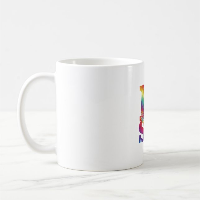 Tie Dye I love science mug (Left)