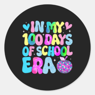 Tie Dye In My 100th Day Of School Era 100 Days Of Classic Round Sticker