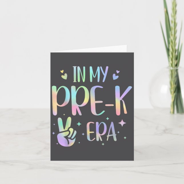 Tie Dye In My Pre-k Era  Card (Front)