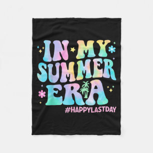 Tie Dye in Summer Era Last Day of School Teacher Fleece Blanket