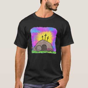 Tie Dye Jesus Cross Funny Christian Easter Day Rel T-Shirt