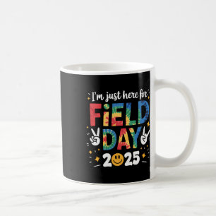 Tie Dye Just Here For Field Day 2025 Peace Sign Te Coffee Mug