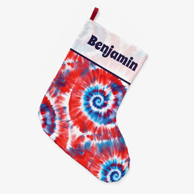 Tie-Dye Large Christmas Stocking (Front (Hanging))