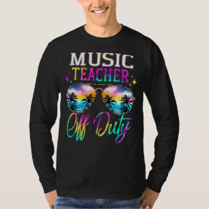 Tie Dye Last Day Of School For Music Teacher Off D T-Shirt