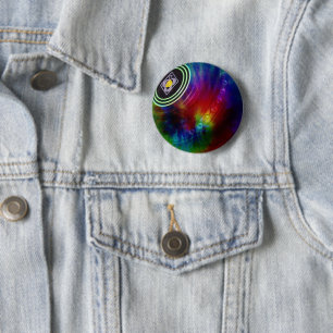 Tie Dye Lawn Bowls, Button Badge