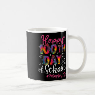 Tie Dye Leopard Happy 100th Day Of School Paraprof Coffee Mug