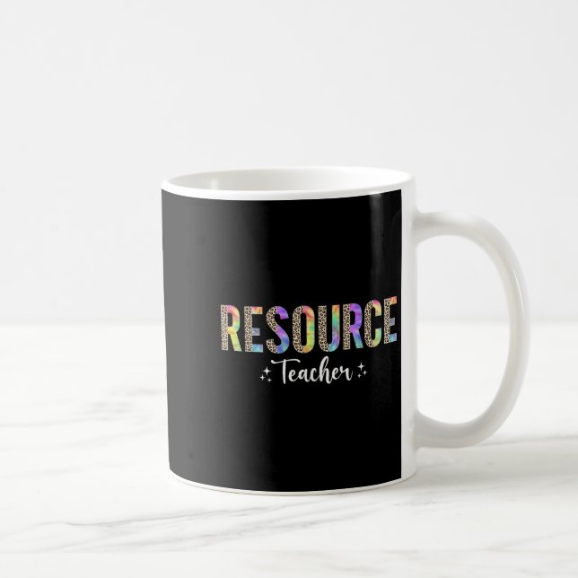 Tie Dye Leopard Resource Teacher Appreciation For  Coffee Mug (Right)