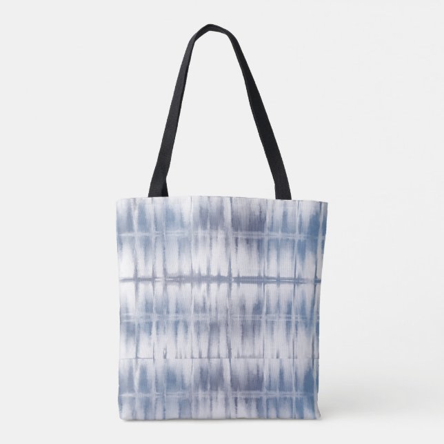 Tie Dye Light Blue Denim Shades Tote (Back)
