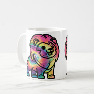 Tie Dye Lion Coffee Mug