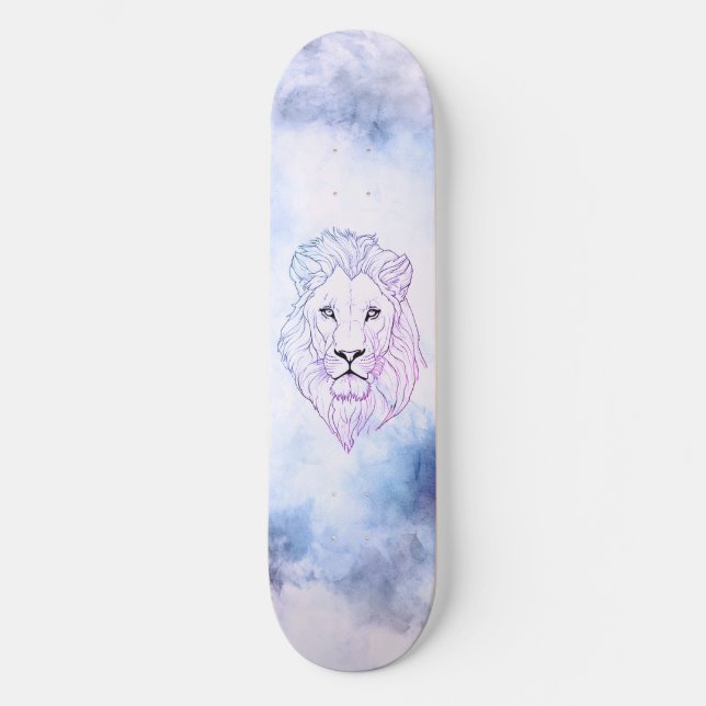 Tie-dye lions skateboard (Front)