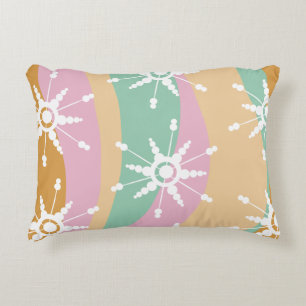 Tie Dye Liquid Retro Groovy Christmas Beige Green Decorative Cushion