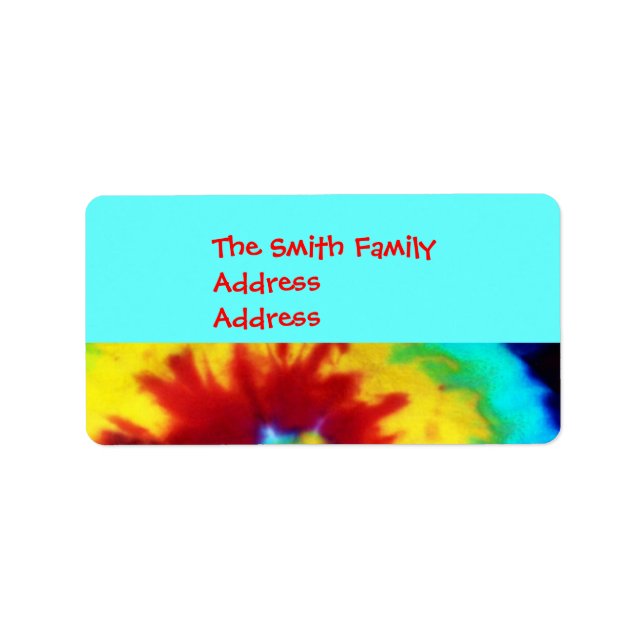 Tie Dye Look Address Labels (Front)