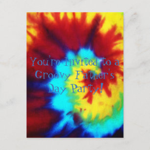 Tie Dye Look Father's Day Party Invitation