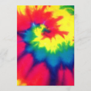 Tie Dye Look Invitation