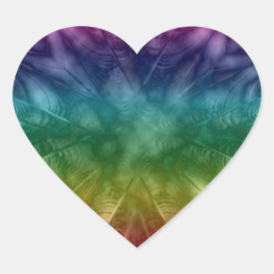 Tie-Dye Love Heart Sticker