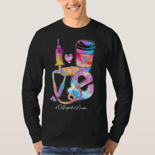 Tie Dye Love Orthopaedic Nurse Stethoscope Nursing T-Shirt