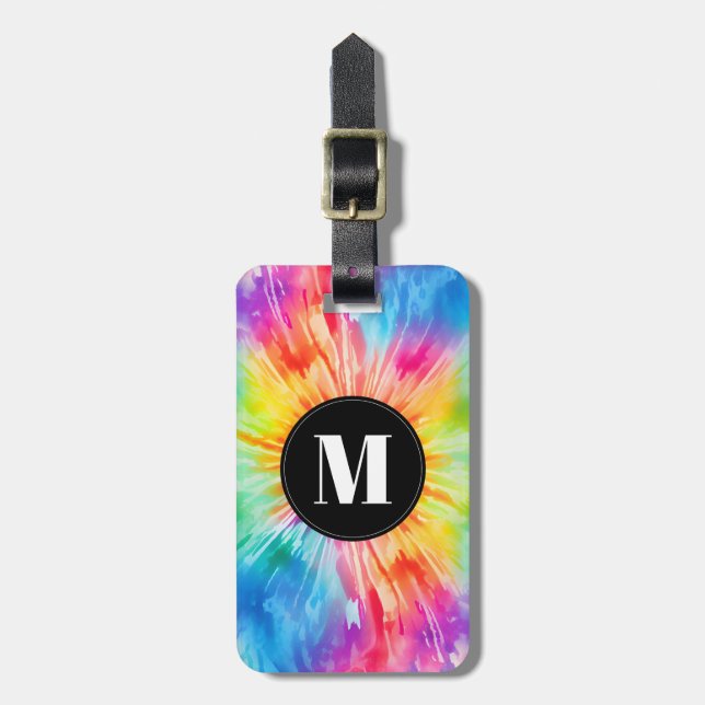Tie Dye Luggage Tag (Front Vertical)