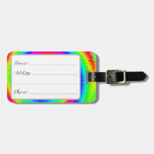 Tie Dye Luggage Tag