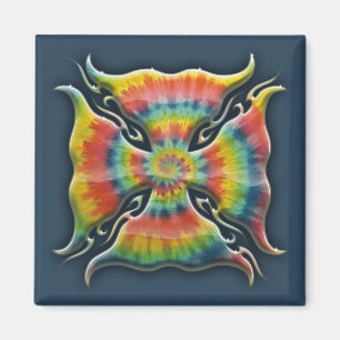 Tie-Dye Maltese Cross Magnet