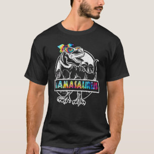 Tie Dye Mamasaurus Dinosaur T Rex Mama Mommy Mothe T-Shirt