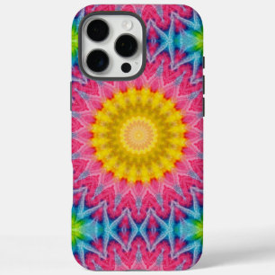 Tie Dye Mandala Kaleidoscope Medallion Flower iPhone 16 Pro Max Case
