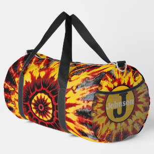 Tie Dye Mandala Pattern monogram personalised Duffle Bag