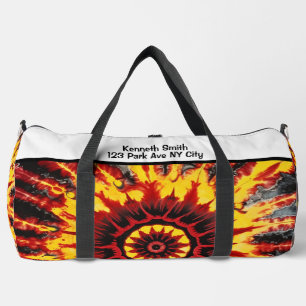 Tie Dye Mandala Pattern monogram personalised Duffle Bag