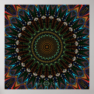Tie-Dye Mandala Poster