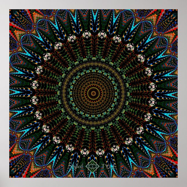 Tie-Dye Mandala Poster (Front)