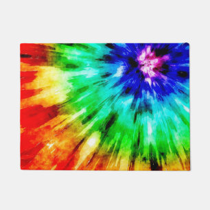 Tie Dye Meets Watercolor Doormat