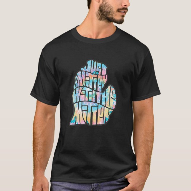 Tie Dye Michigan Native Smitten With the Mitten T  T-Shirt (Front)
